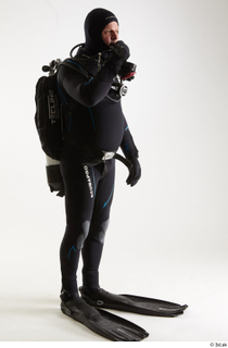Jake Perry Diver with Scuba fitting mask standing whole body…